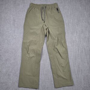 Beardedgoat Mens Small Lightweight Hiking Pants Elastic Waist Green Stretch